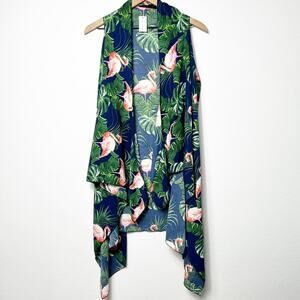 Top It Off Flamingo Tropical Women Cardigan One Size 100% Polyester
